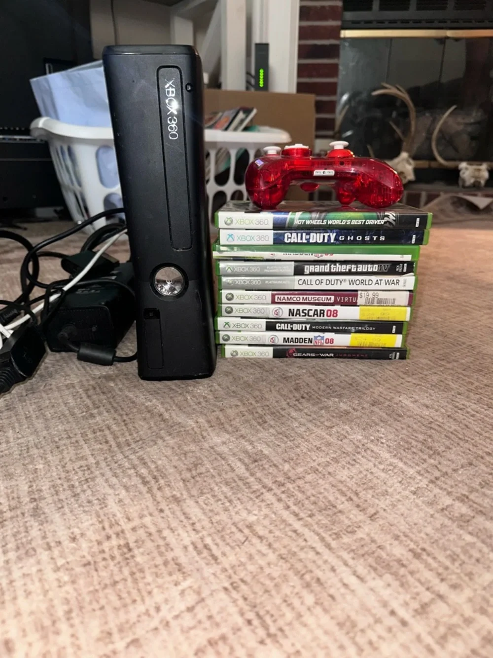 Console Bundle with Red Controller and Games